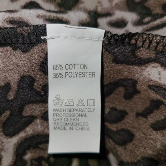 Leopard halter, backless sheer cross-tie dress - Picture 2 of 4